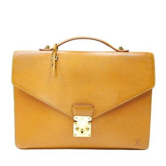 00346240# Louis Vuitton Brief Case Porte Documents Bandouliere Epi - Picture 1 of 10